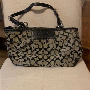 Coach Black Canvas Shoulder Bag